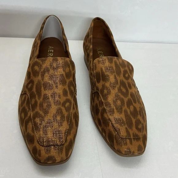 AEROSOLES Men's Tan Leopard Loafers - Picture 4 of 6